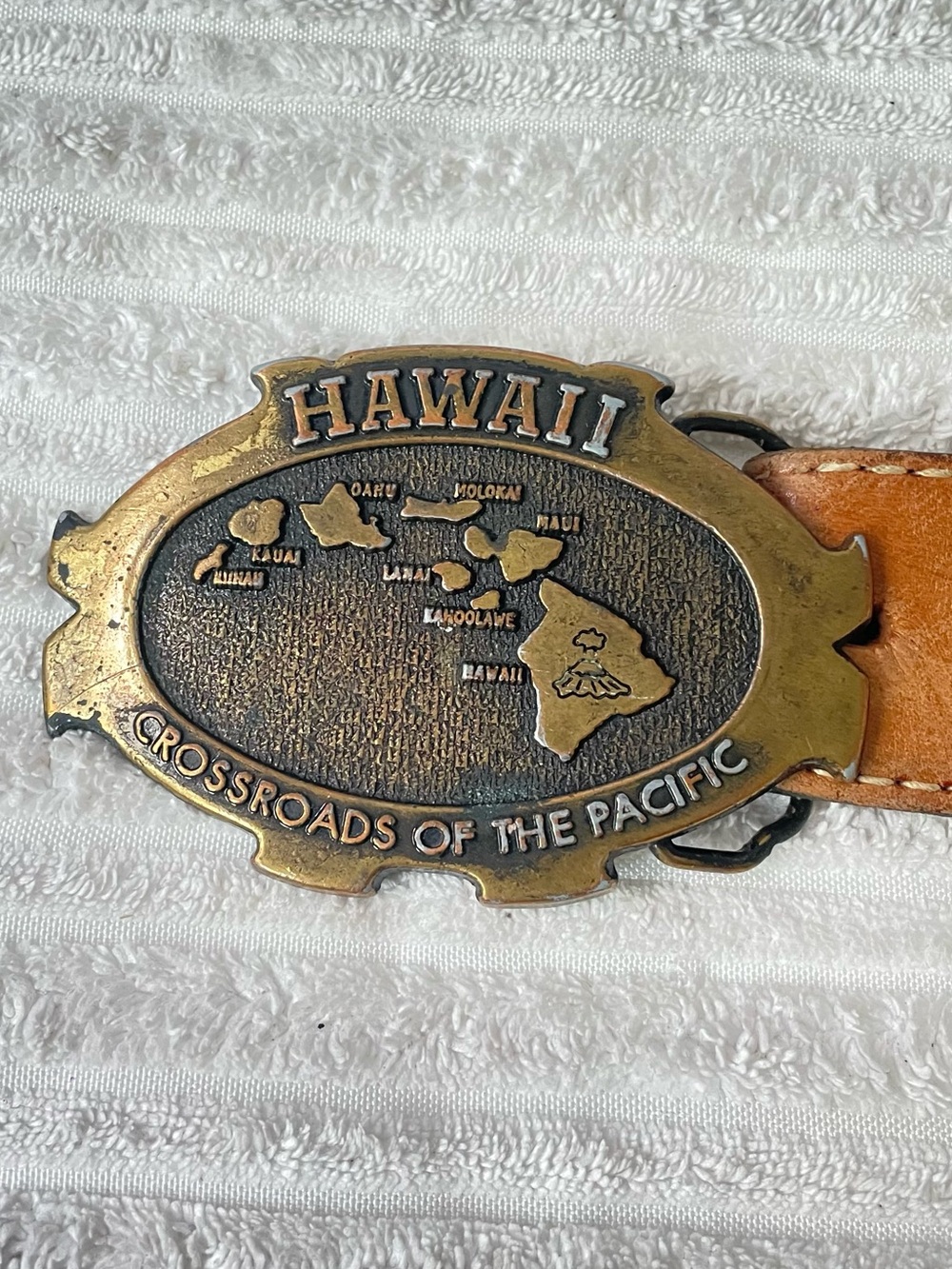 Vintage Hawaii Crossroads of the Pacific Map Belt